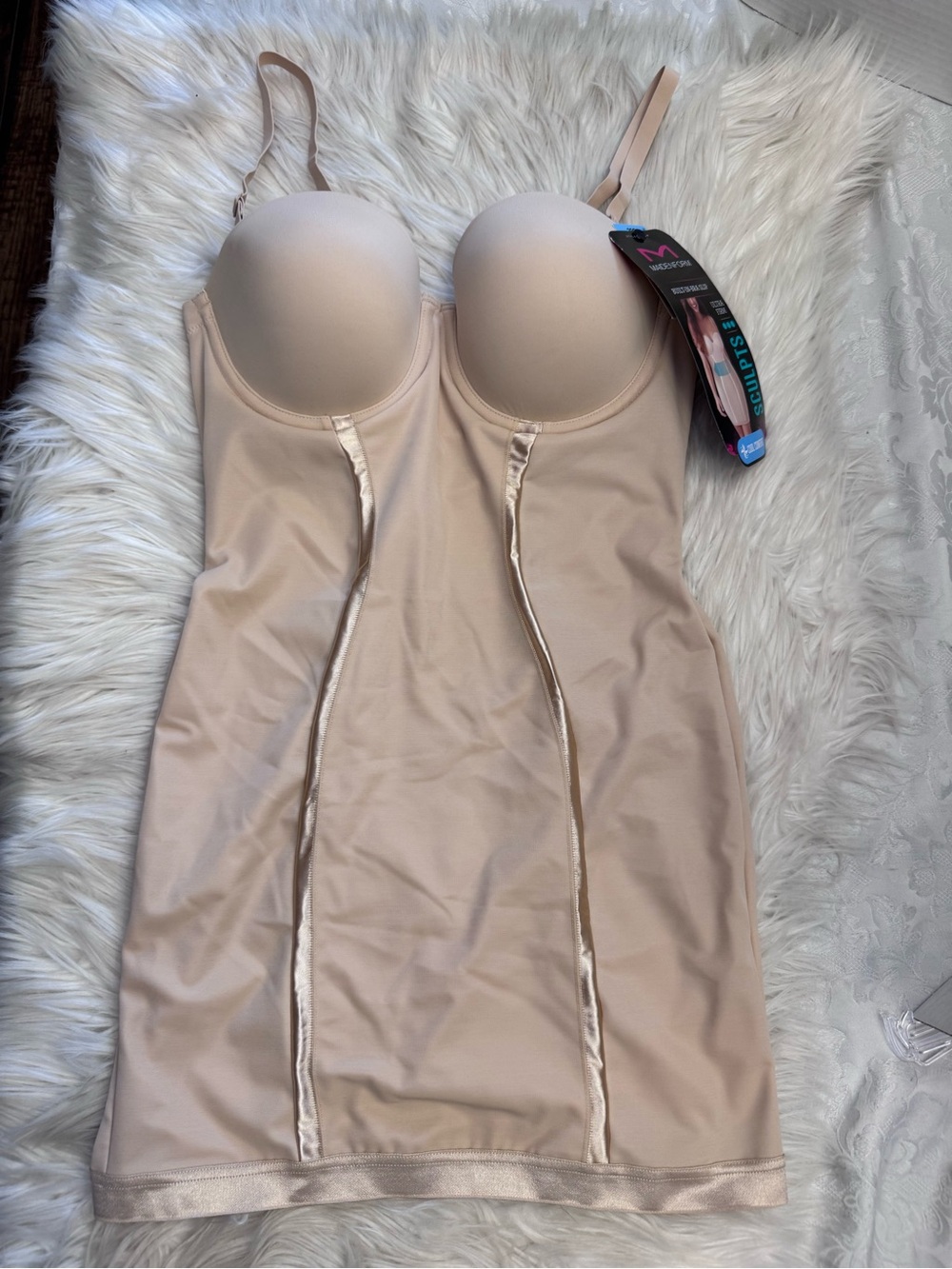 Maidenform 38C Convertible Tummy Control Shapewear Slip Underwire Ultra Firm New